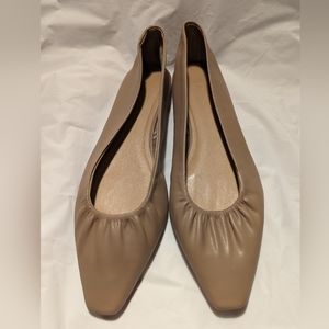 H&M beige faux leather flats